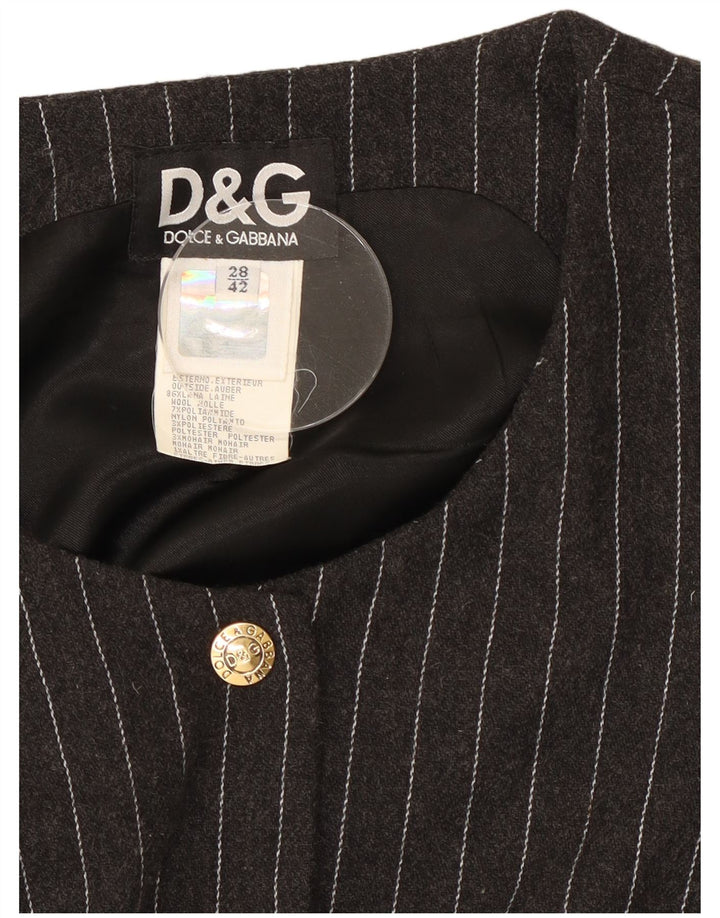 Rochie maxi cu mânecă lungă pentru femei Dolce & Gabbana IT 42 Medium Grey Pinstripe