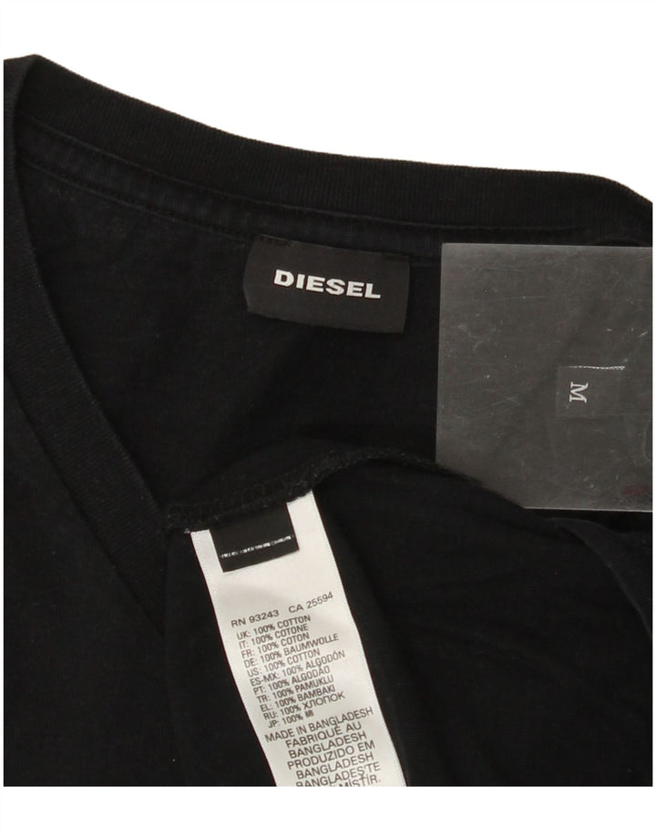 DIESEL Tricou Bărbați Top Mediu Negru Bumbac