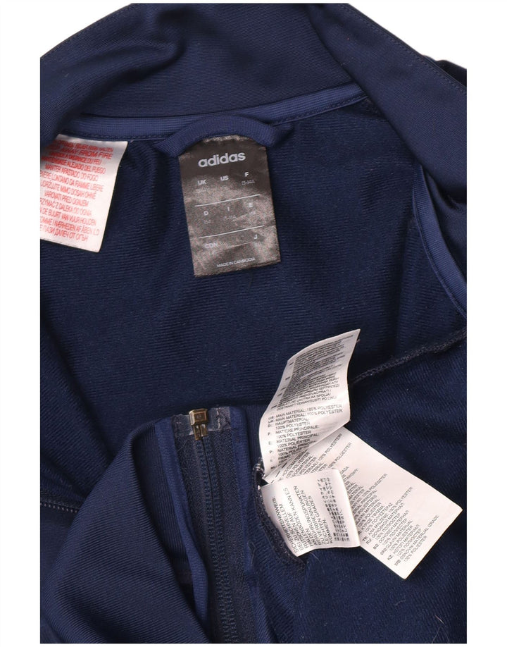 Jachetă Adidas Climalite pentru trening pentru băieți 13-14 ani, poliester, albastru bleumarin