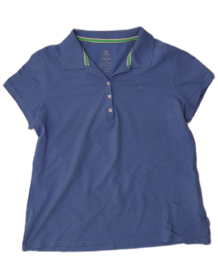 Tricou polo IZOD pentru femei UK 18 XL Bumbac albastru