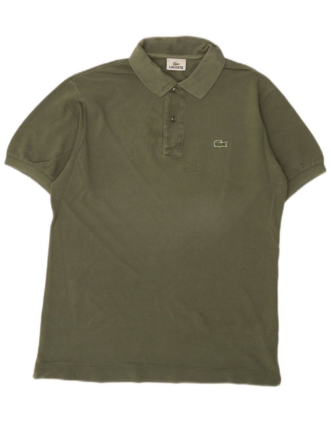 Tricou polo Lacoste pentru bărbați, mărimea 4, bumbac kaki mediu