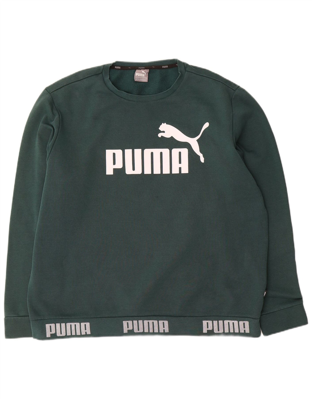 Pulover grafic pentru bărbați Puma Jumper XL bumbac verde