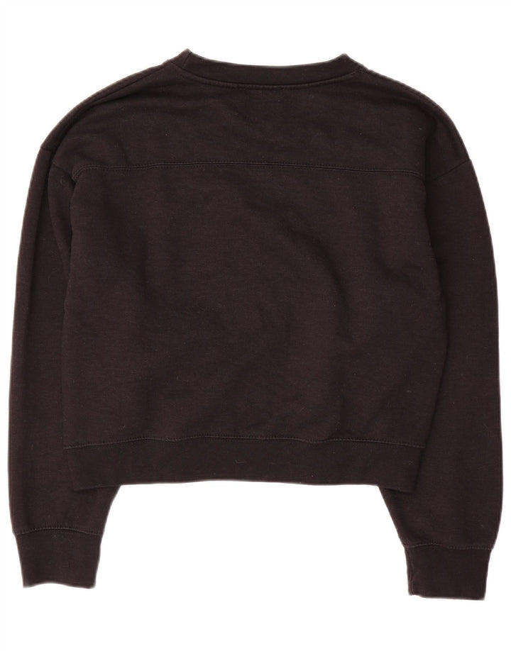 Pulover de hanorac oversized pentru femei Zara UK 10 Poliester negru mic