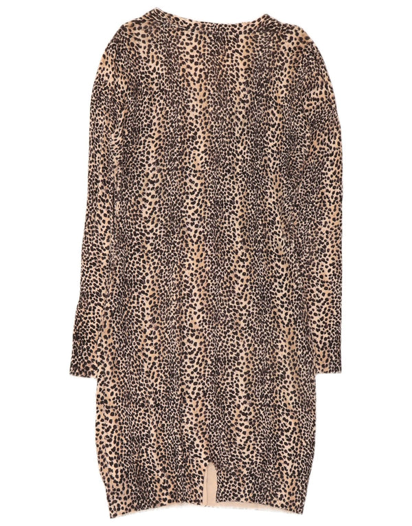 Rochie cu mânecă lungă pentru femei Guess cu pulover cu mâneci lungi UK 12 Medium Beige Animal Print