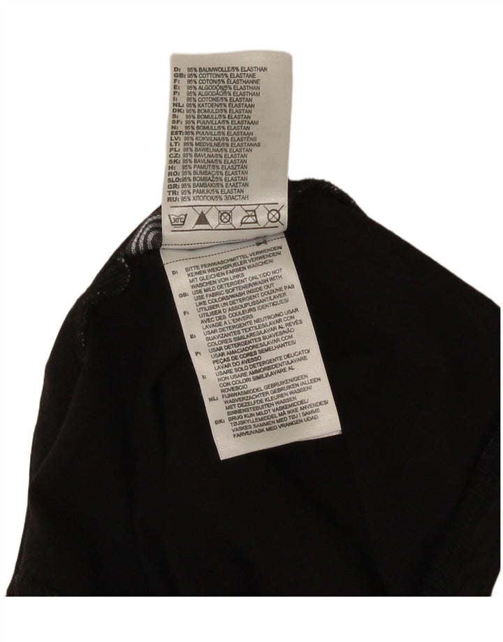 Vest Vest Top Femei Adidas UK 8 Small Negru Bumbac