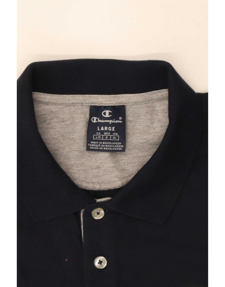 Tricou polo grafic pentru bărbați Champion, mare, negru