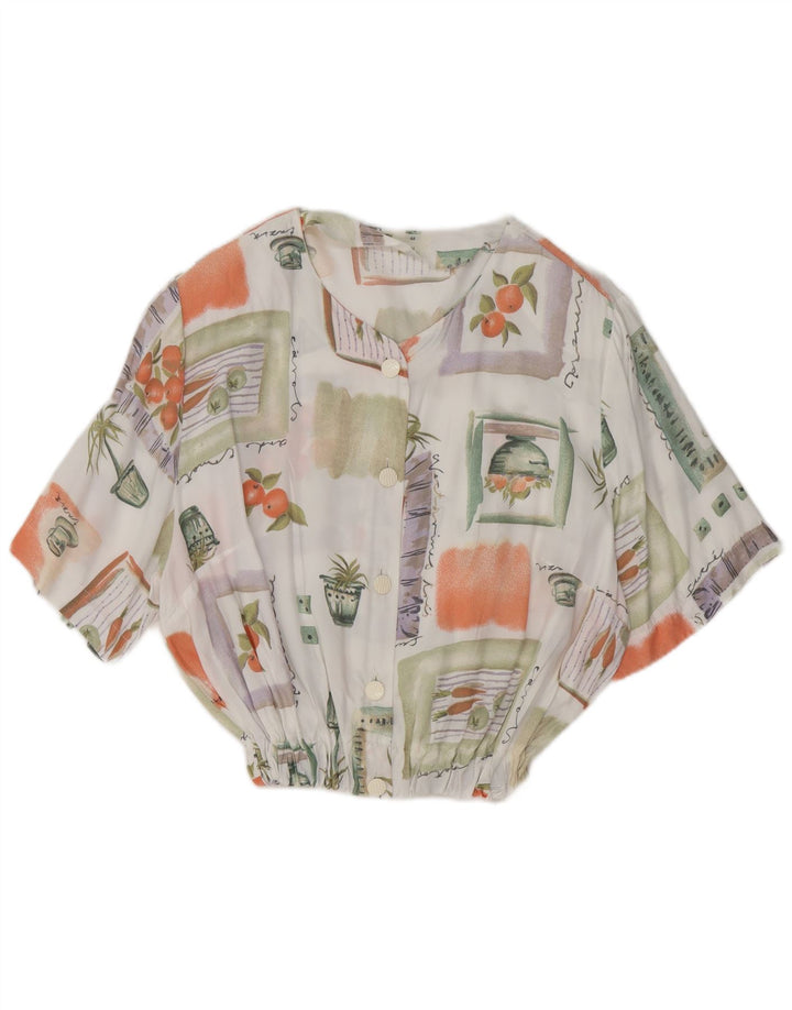 Bluză cămașă pentru femei VINTAGE cu model abstract IT 44 Medium Multicolor