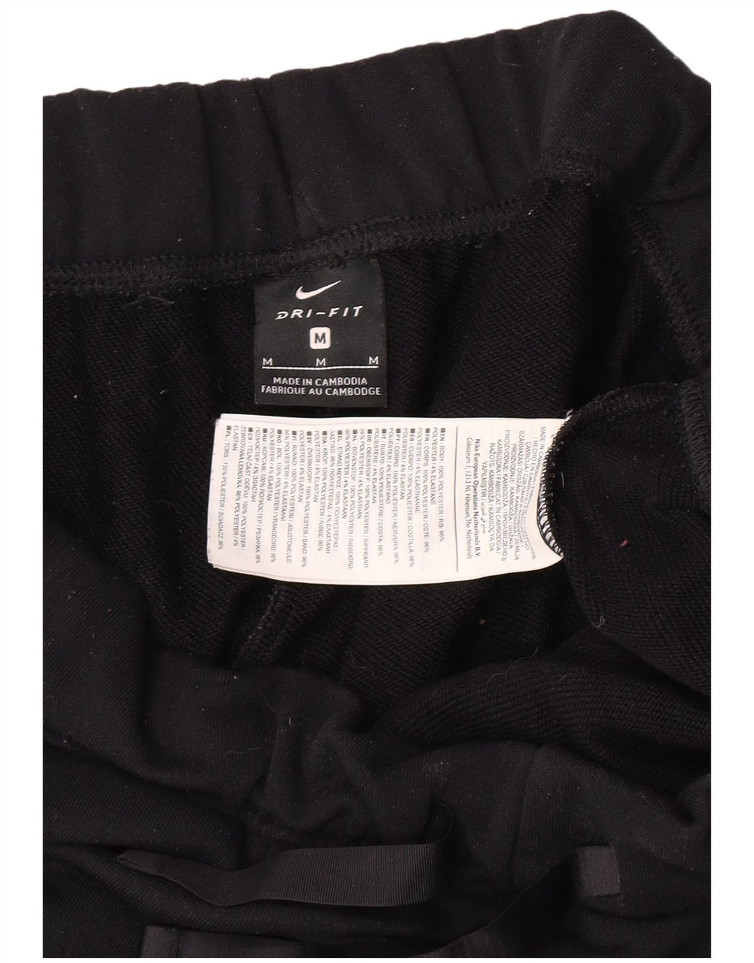 Pantaloni de trening Nike Dri Fit pentru femei Pantaloni de jogging Poliester mediu negru