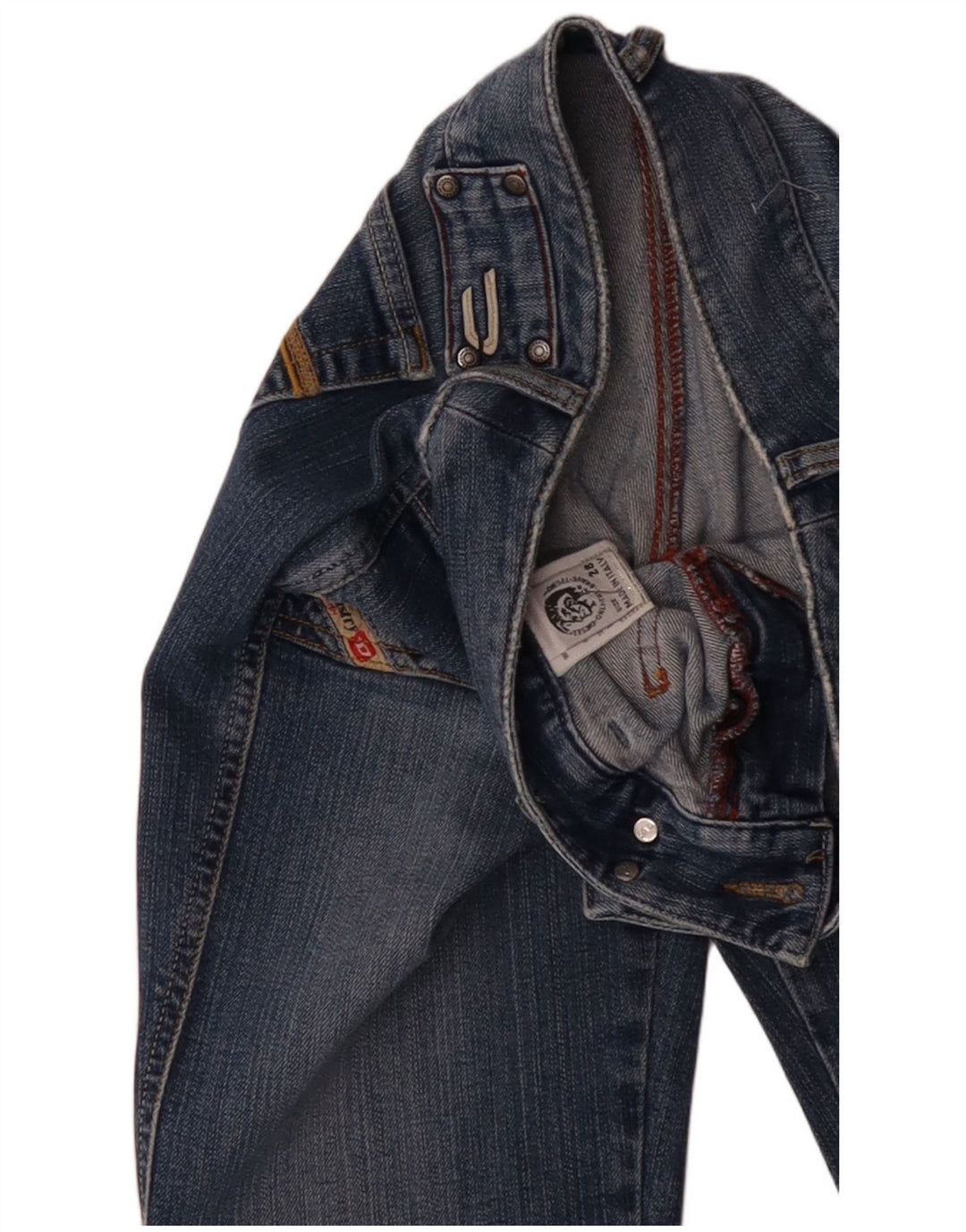 Jeans Bootcut pentru femei Diesel cu talie joasă W28 L33 Bumbac albastru