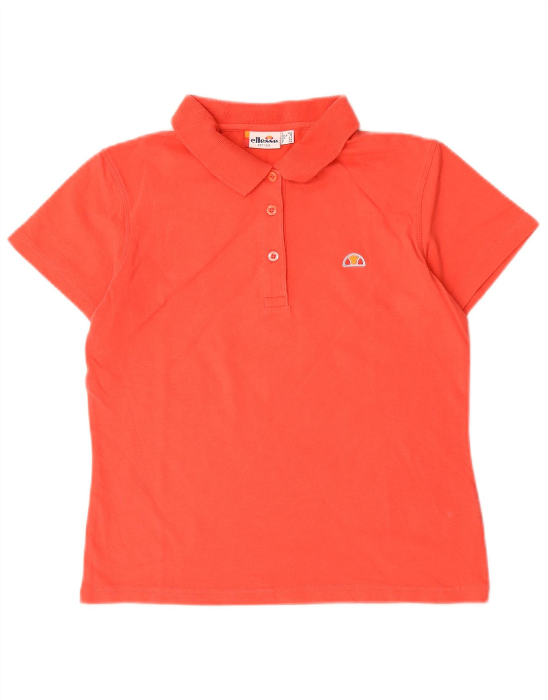 Tricou polo Ellesse pentru femei UK 12, bumbac roșu mediu