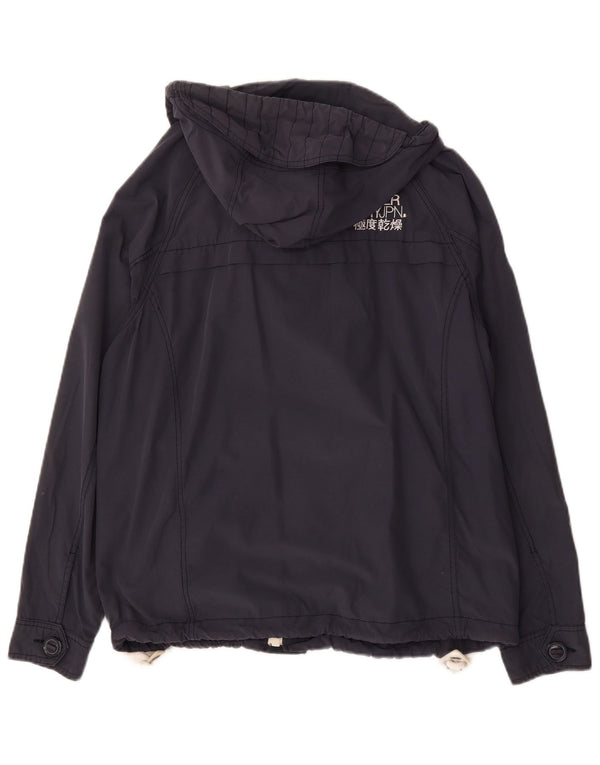 Jachetă de vânt cu glugă Superdry pentru bărbați UK 42 XL bumbac bleumarin