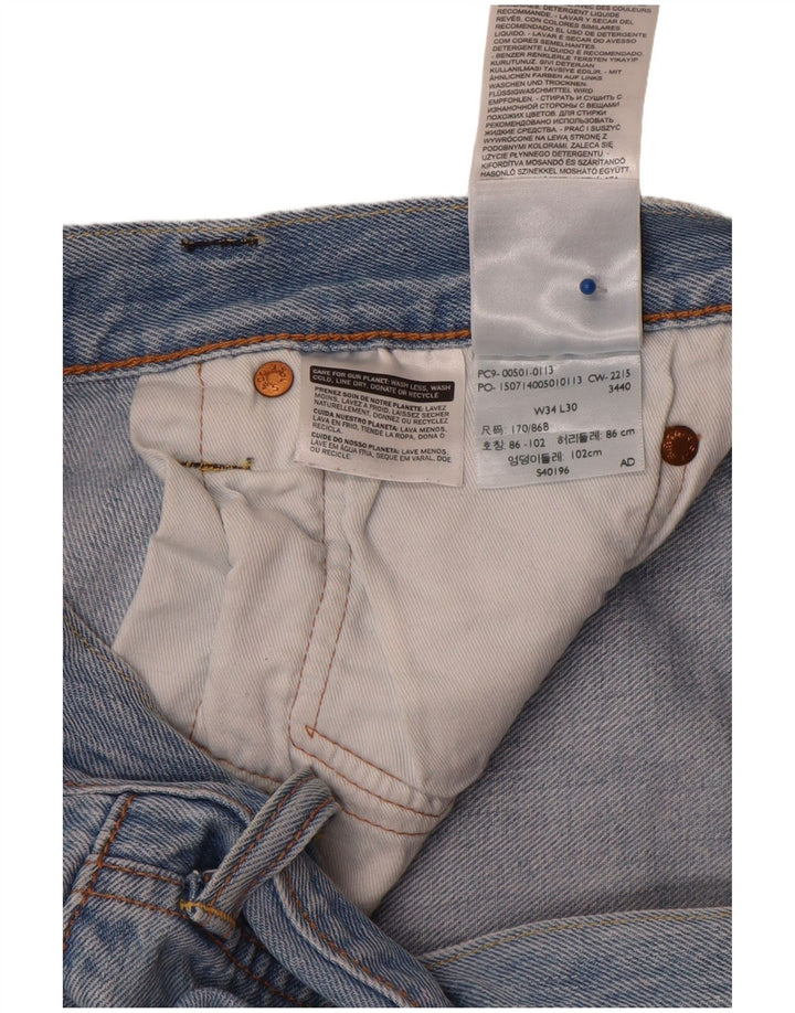 Blugi drepti pentru bărbați Levi's W34 L30 Bumbac albastru