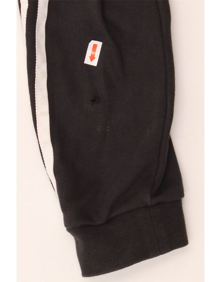 Pantaloni de trening ADIDAS baieti Joggeri 7-8 ani bumbac negru