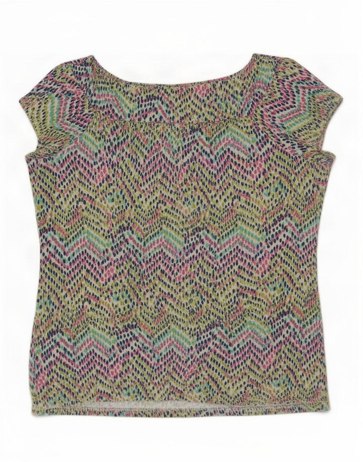 Bluză M&Co pentru femei UK 12 Medium Multicolor Geometric Viscose