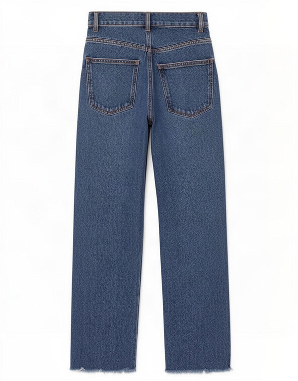 Blugi Drepți Femei Zara EU 34 2XS L24 L28 Bumbac Albastru