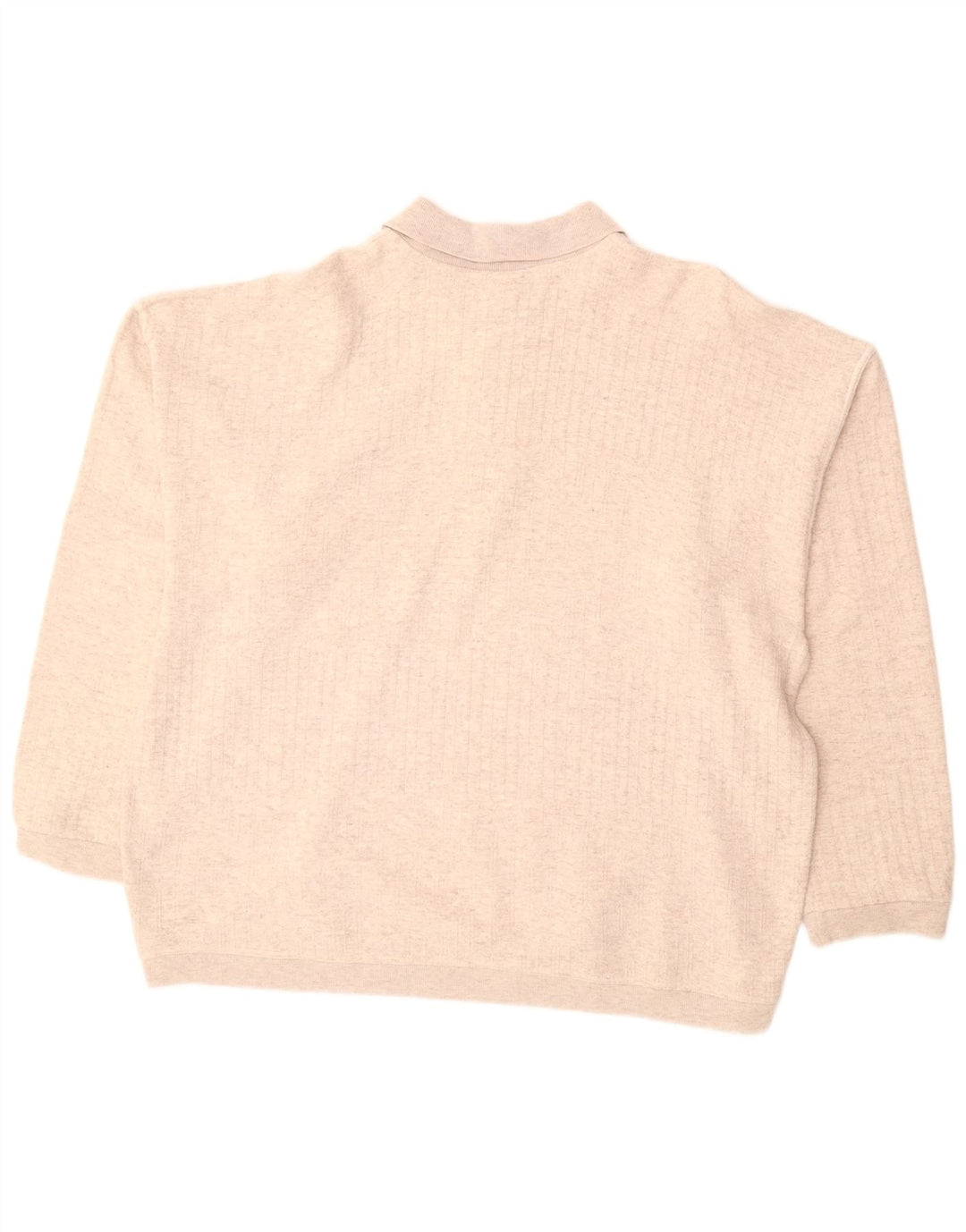 VINTAGE Pulover cu gât polo pentru bărbați, 2XL, bej