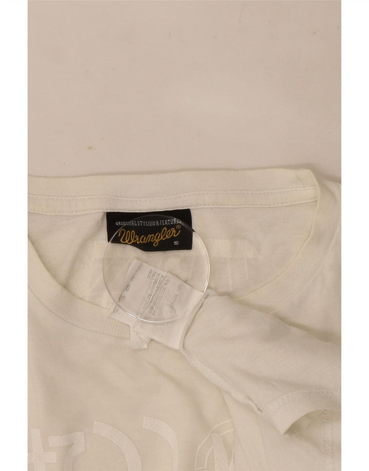 Top grafic pentru bărbați Wrangler cu mânecă lungă, bumbac gri mic