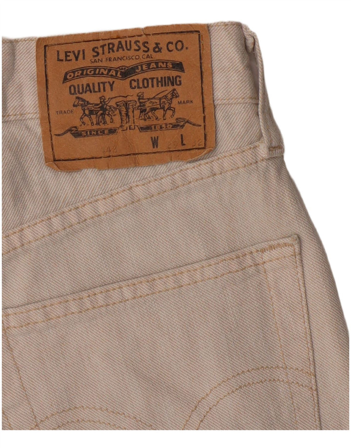 Pantaloni scurți din denim Levi's W29 Medium Off White