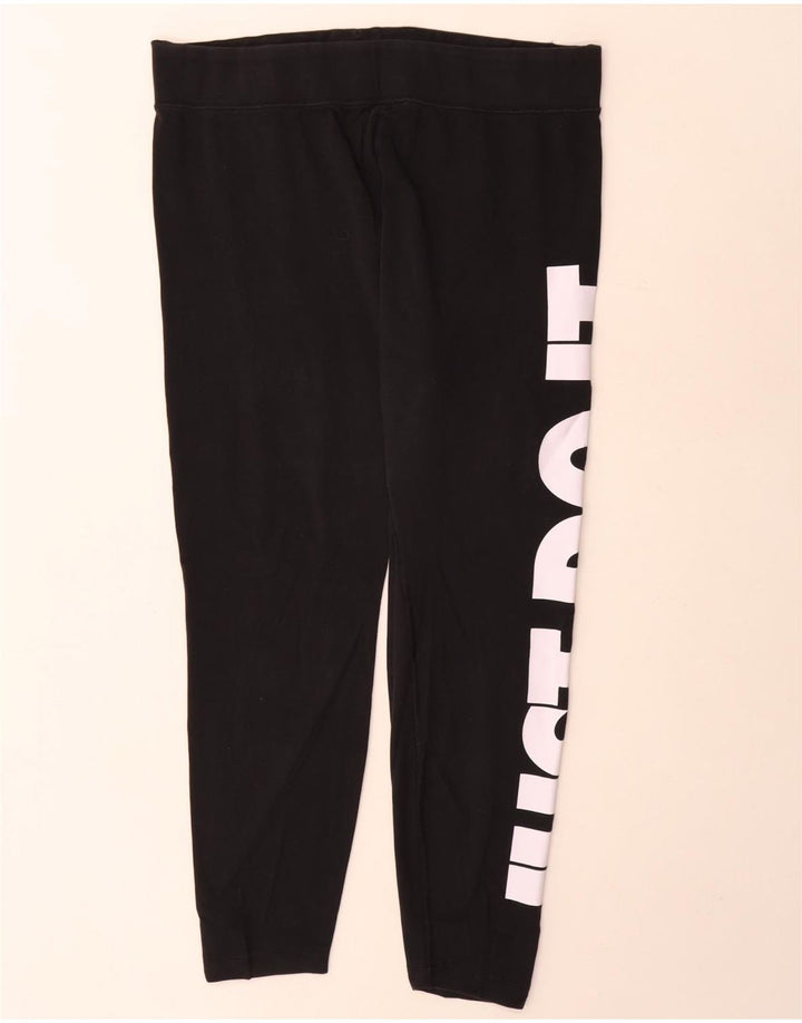 Leggings grafic Nike pentru femei UK 20 2XL bumbac negru