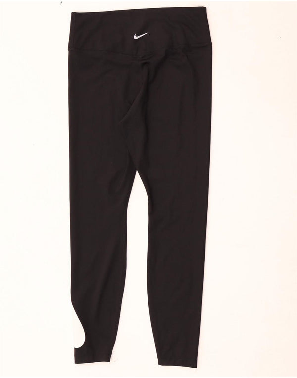 Leggings Nike Dri Fit Graphic pentru femei UK 14 Poliester mediu negru