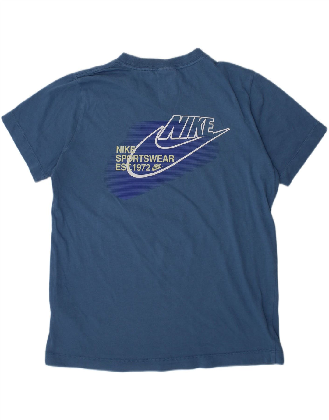 NIKE Boys Graphic T-Shirt Top 10-11 Years Medium Blue Cotton Vintage Nike and Second-Hand Nike from Messina Hembry 