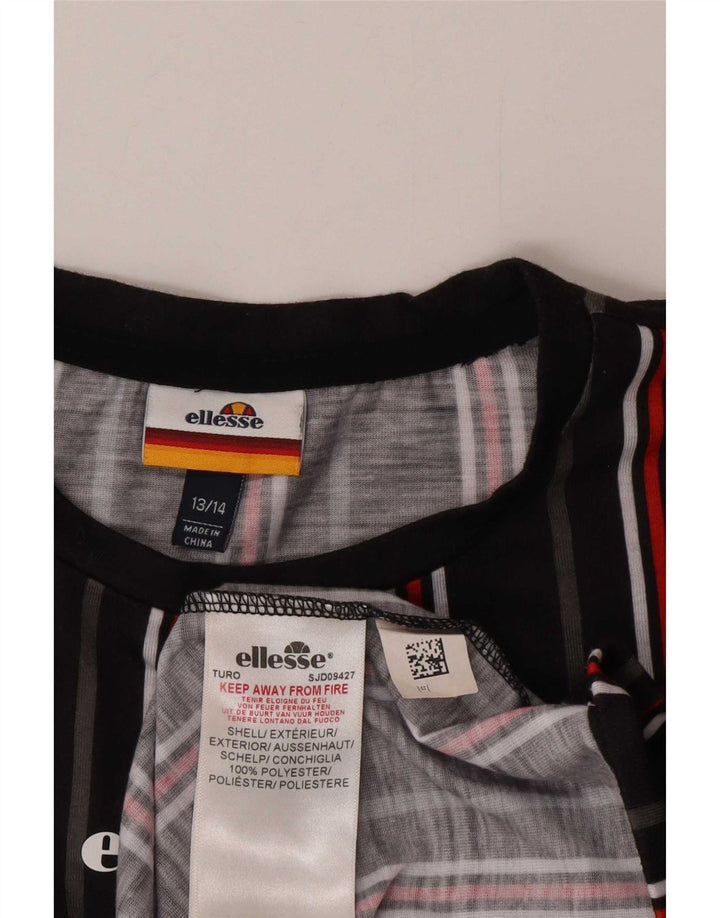 Tricou pentru băieți Ellesse Top 13-14 ani Poliester cu dungi negre
