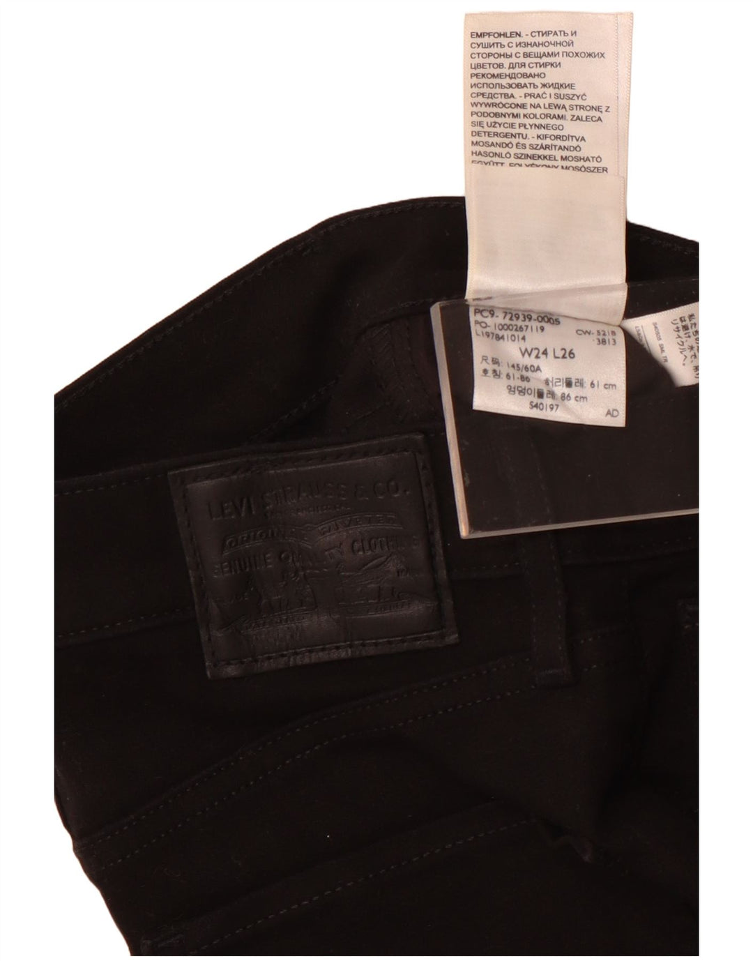 Blugi Levi's Bootcut pentru femei W24 L26 bumbac negru