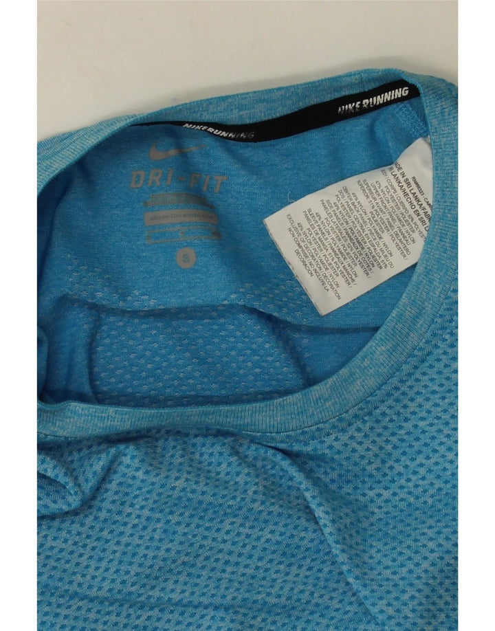 Tricou Nike Dri Fit pentru bărbați Top mic, albastru, poliester cu pete