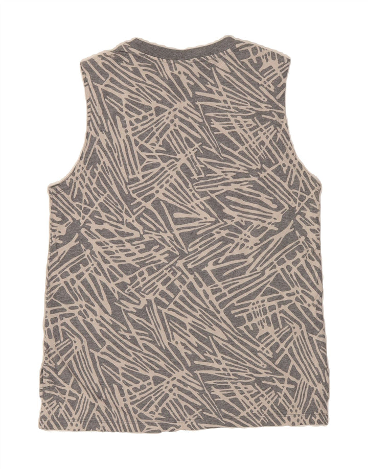 NIKE Mens Abstract Pattern Vest Top Small Grey Cotton Vintage Nike and Second-Hand Nike from Messina Hembry 