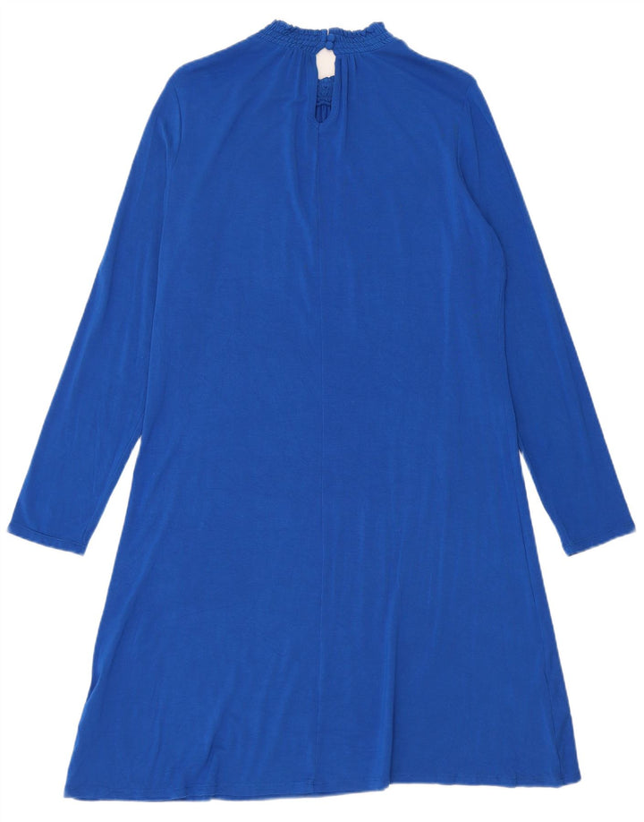 Rochie A-Line cu mânecă lungă pentru femei Marks & Spencer UK 12 Viscoză albastră medie