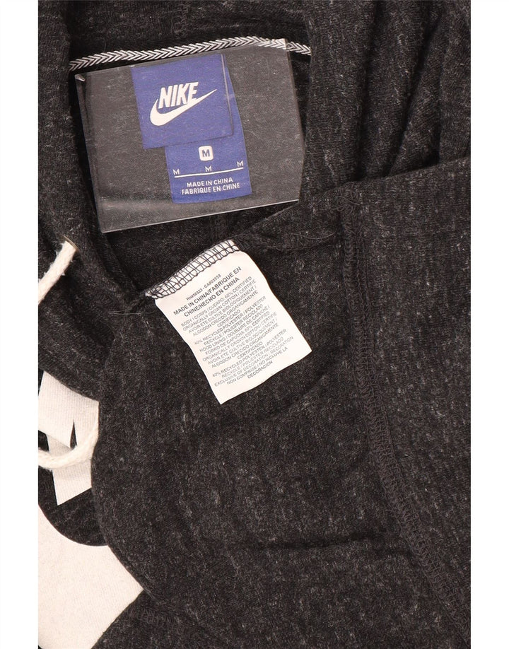 Pulover NIKE pentru damă, cu hanocă grafică, UK 14, bumbac cu pete, gri mediu