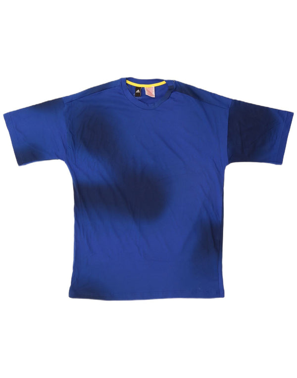 Tricou grafic pentru băieți Adidas Top 13-14 ani Bumbac cu vopsea cravată albastru