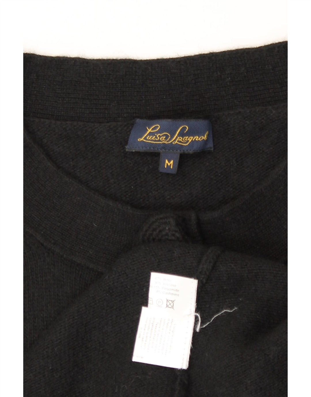 Pulover cardigan pentru femei Luisa Spagnoli UK 14 Lână neagră medie