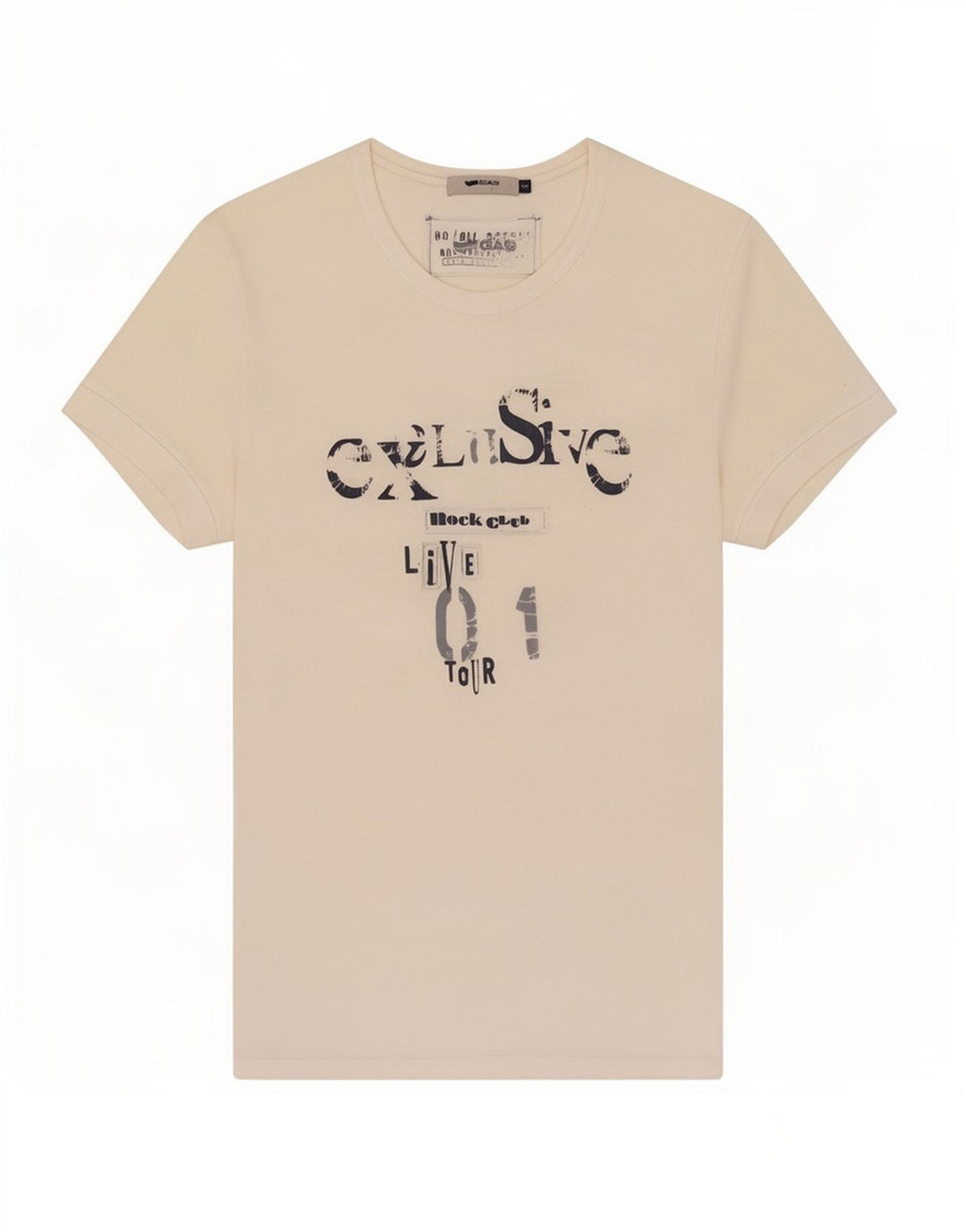 Tricou grafic pentru bărbați Gas Top Mic Alb
