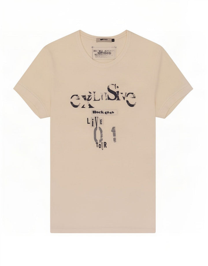 Tricou grafic pentru bărbați Gas Top Mic Alb