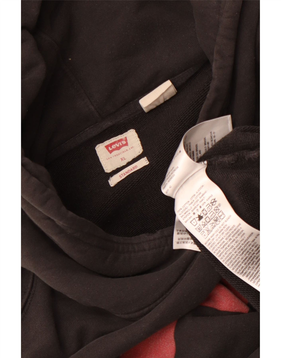 Levi's Standard Graphic Hoodie Jumper XL, bumbac negru