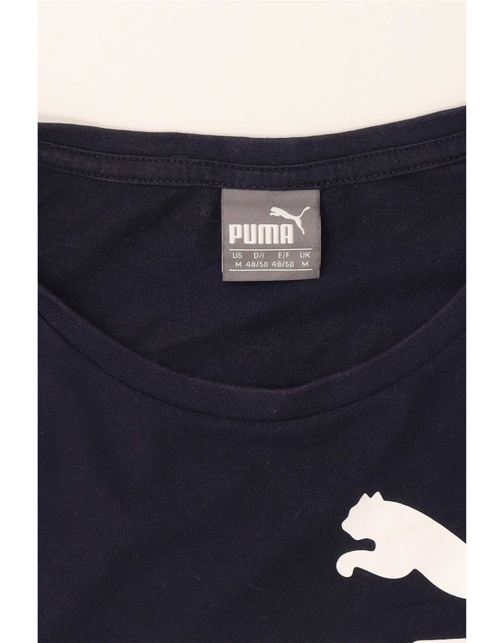 Tricou grafic Puma pentru bărbați Top mediu din bumbac bleumarin