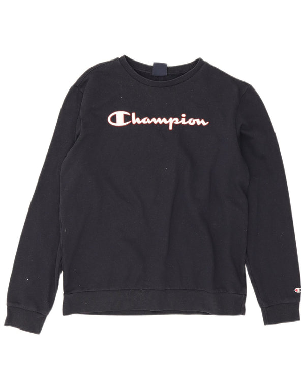 Pulover cu grafic pentru băieți Champion 15-16 ani 2XL bleumarin