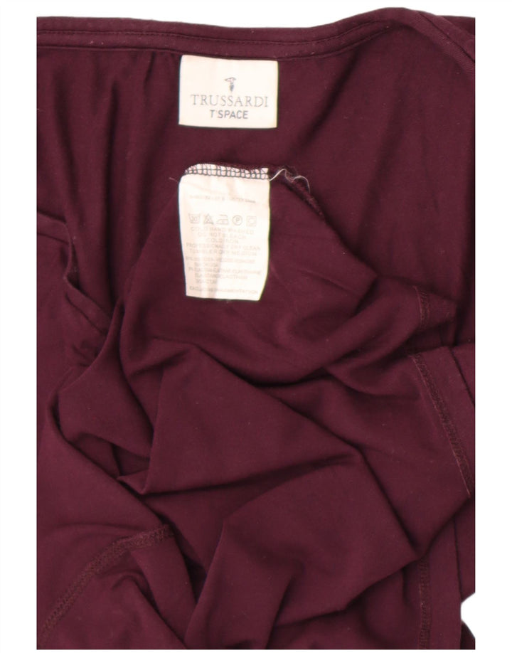 Trussardi Top pentru femei cu mânecă lungă UK 12 Medium Purple Viscose