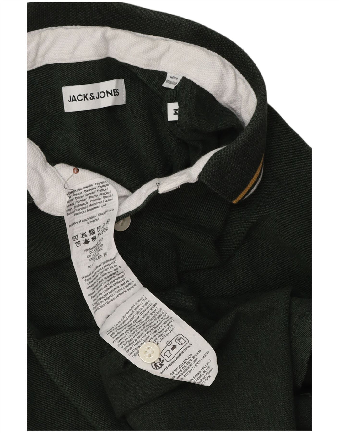 Tricou polo Jack & Jones pentru bărbați, bumbac verde mediu