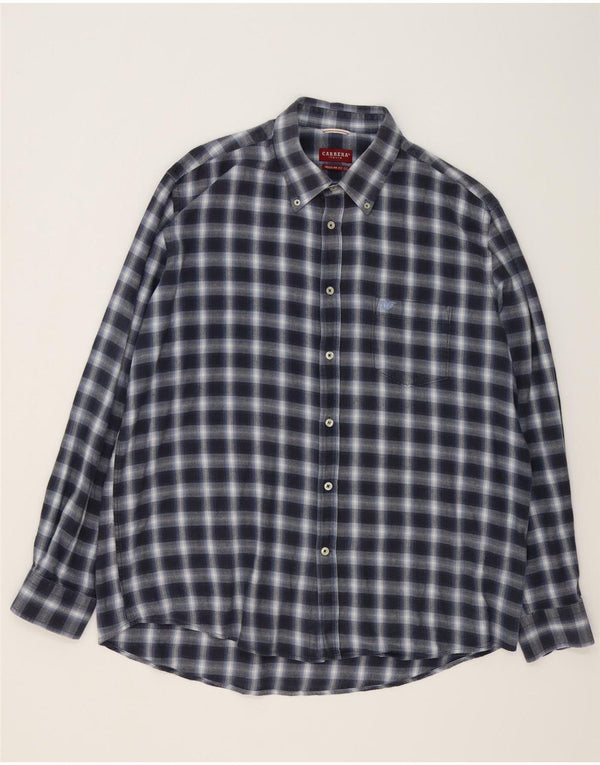 Cămașă de flanel pentru bărbați CARRERA, 2XL, albastru bleumarin