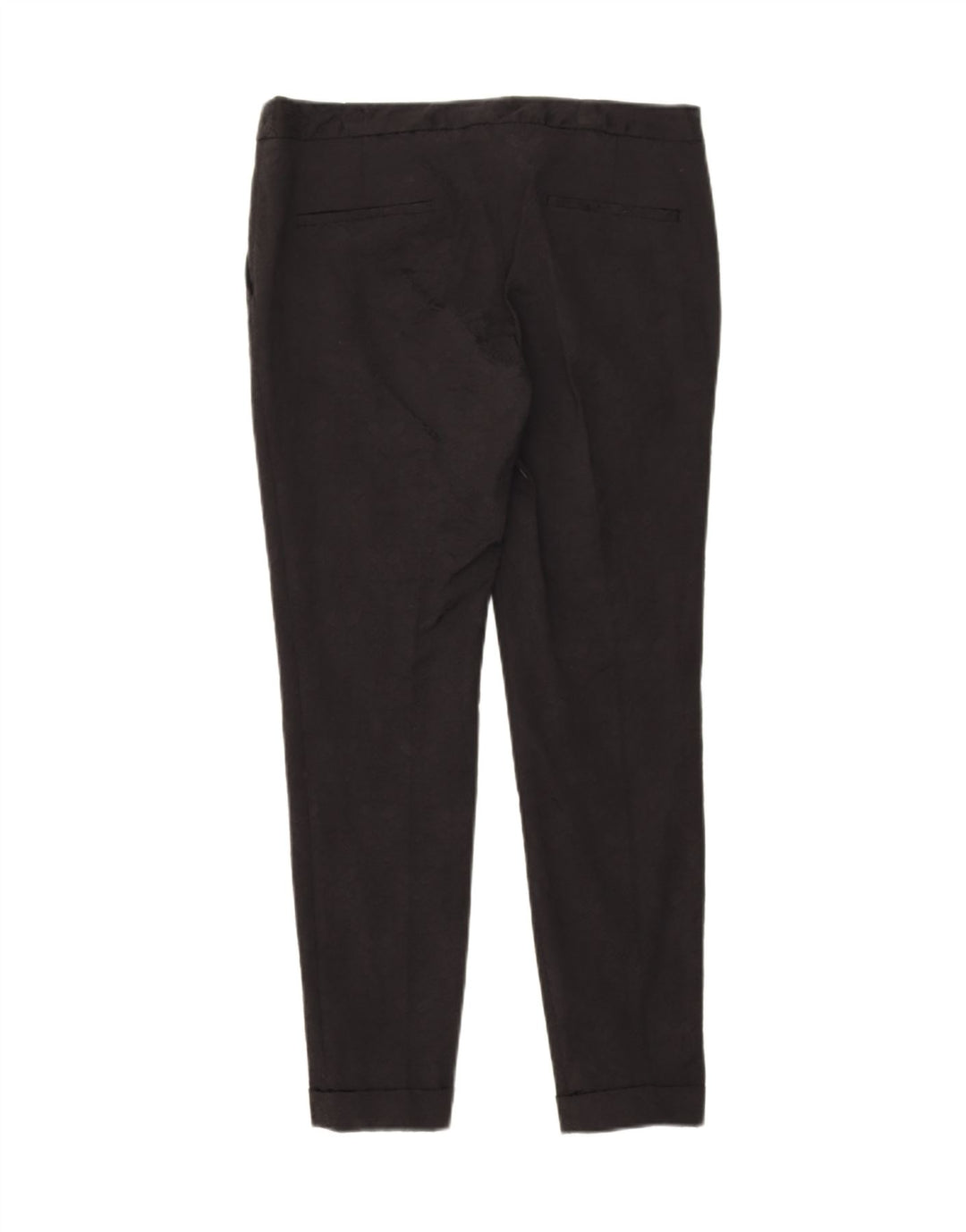ZARA Womens Basic Slim Chino Trousers Medium W28 L26 Black Floral Viscose Vintage Zara and Second-Hand Zara from Messina Hembry 