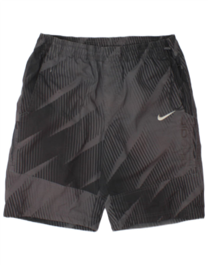 Pantaloni scurți sport Nike pentru bărbați Marea Britanie 26/28 Poliester geometric geometric, gri mic