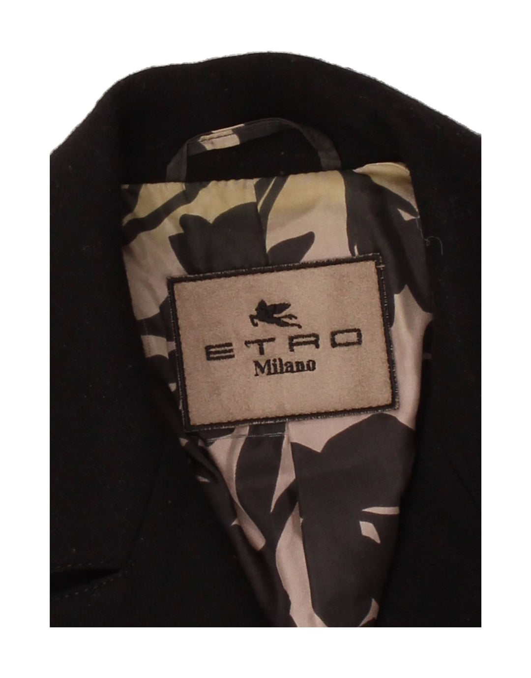 ETRO Womens Milano Military 2 Button Blazer Jacket UK 12 Medium Black Vintage Etro and Second-Hand Etro from Messina Hembry 