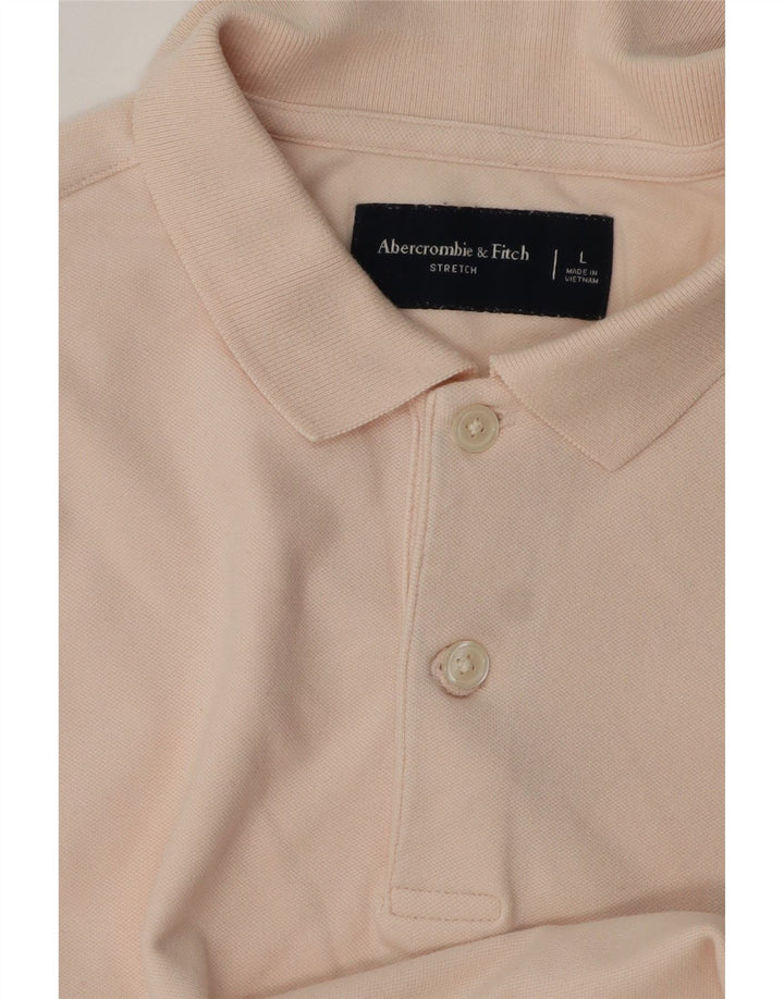 ABERCROMBIE & FITCH Tricou polo pentru bărbați, roz mare
