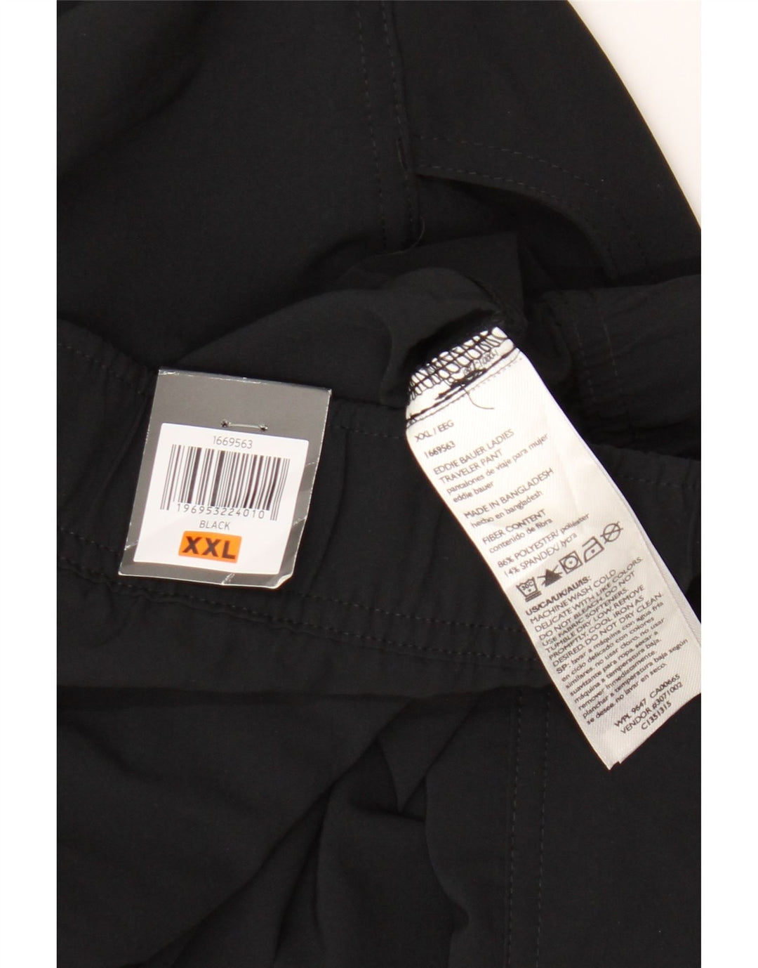 Pantaloni tăiați pentru femei Eddie Bauer 2XL W42 L28 Poliester negru