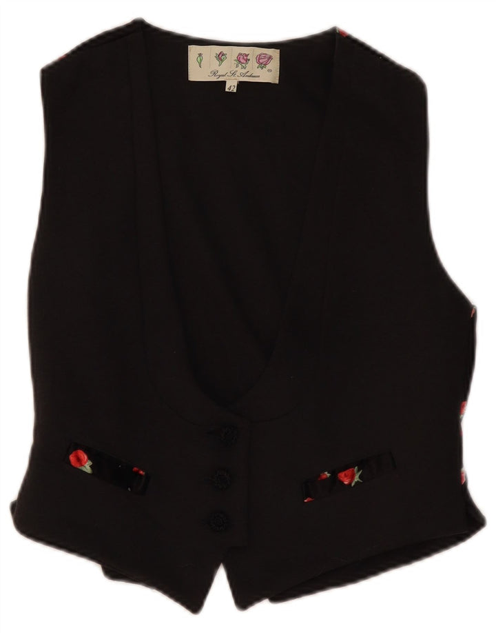 Vestă Vintage pentru Damă IT 44 Bumbac Floral Gri Mediu