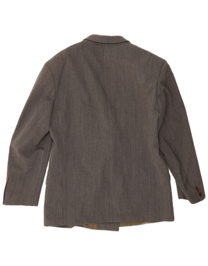 Jachetă vintage pentru bărbați la dublu piept IT 50 Lână mare gri