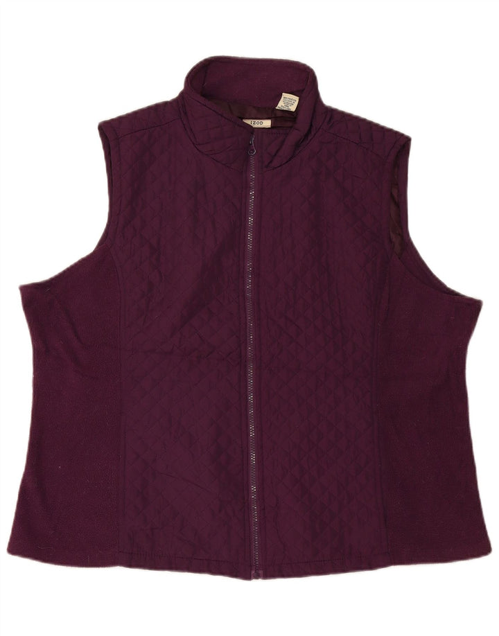 Gilet matlasat Izod pentru femei UK 20 2XL Maroon Poliester