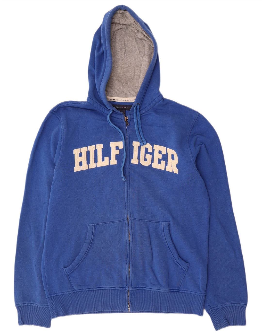 Pulover Tommy Hilfiger pentru bărbați, cu fermoar și cu capota, albastru mediu, color block